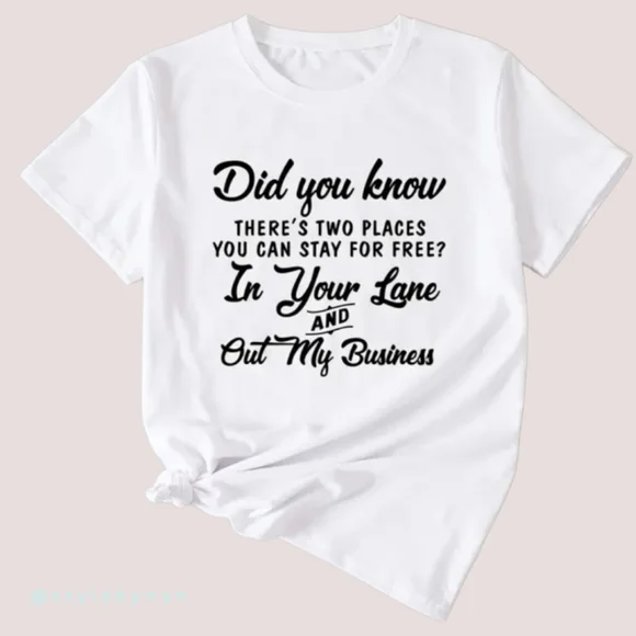 Did You Know... Crew Neck Graphic Tee - Picture 1 of 7